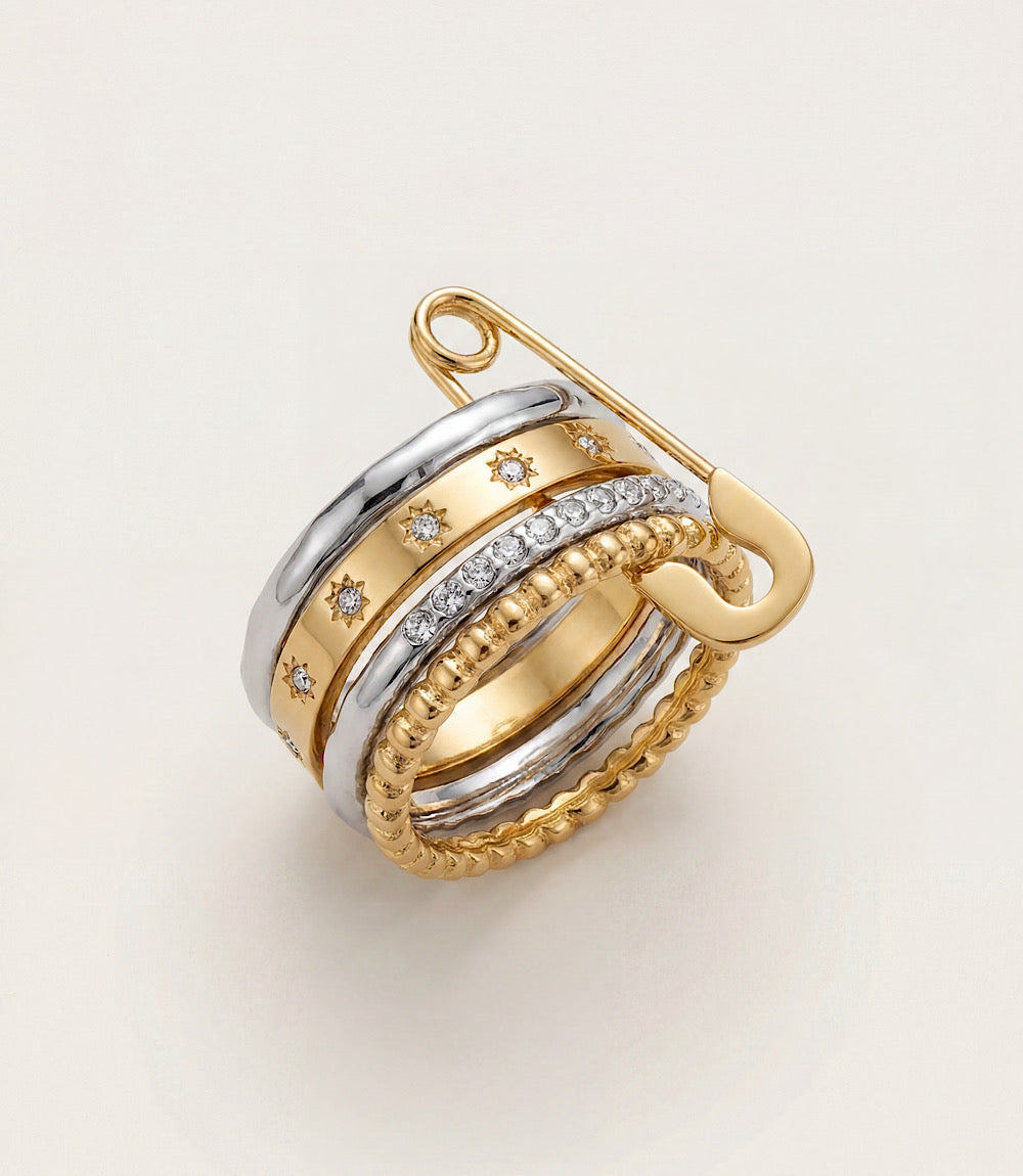 Stacked Rings, Set Of 5