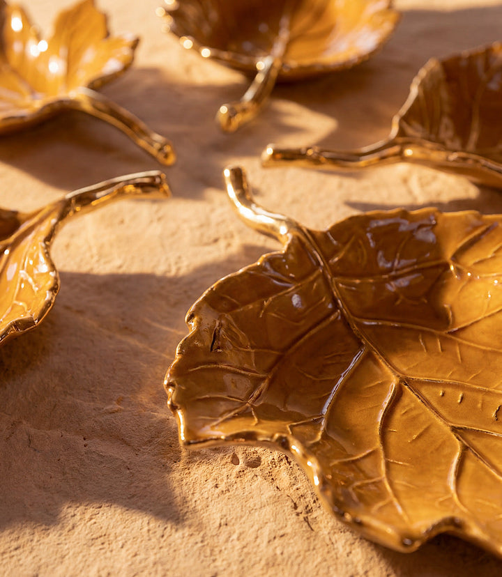 Autumn Leaf Serving Trays, Set Of 5