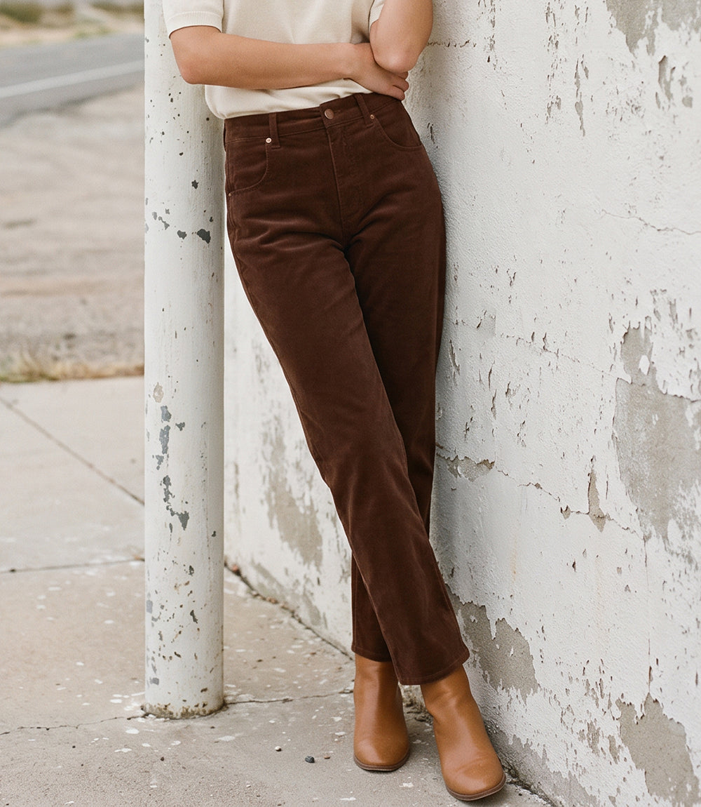 Petite Size Corduroy Ankle Pant