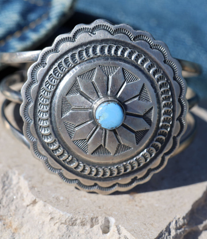 Sterling Silver Golden Hill Turquoise Bracelet