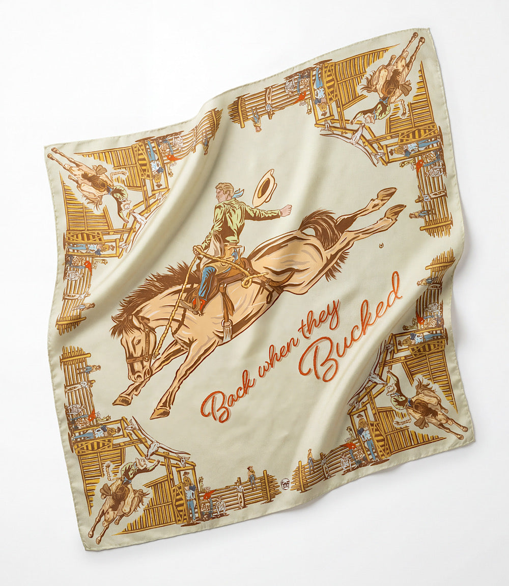 Back When They Bucked Silk Scarf