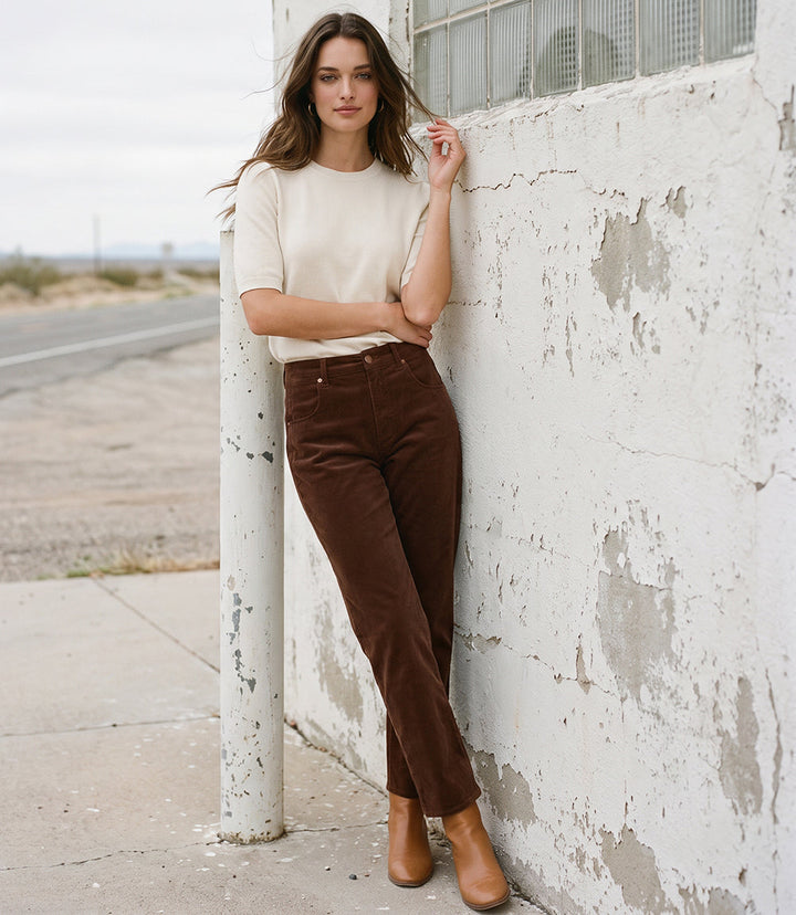 Petite Size Corduroy Ankle Pant