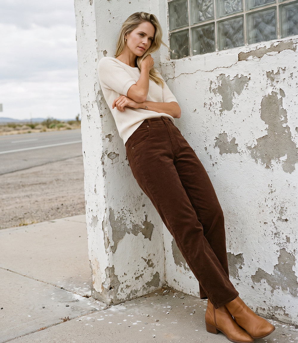 Petite Size Corduroy Ankle Pant