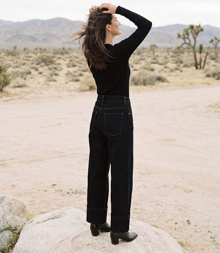 Cuffed Cropped Jeans