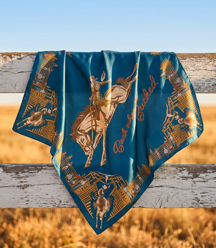 Back When They Bucked Silk Scarf