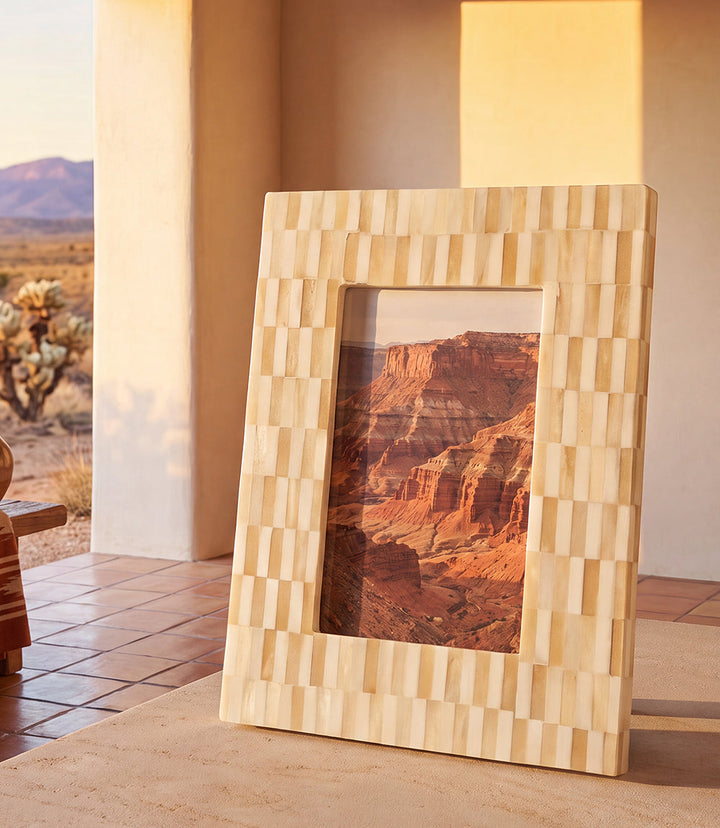 Mosaic Bone Picture Frame