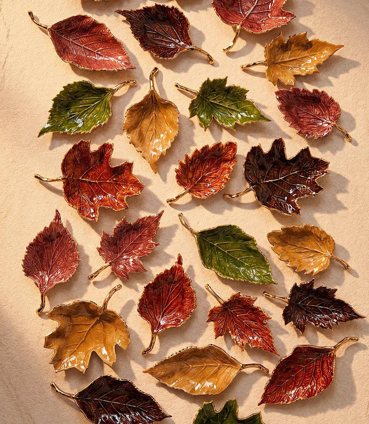 Autumn Leaf Serving Trays, Set Of 5