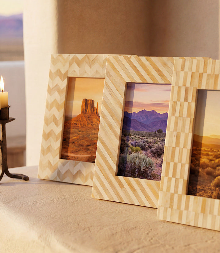 Mosaic Bone Picture Frame