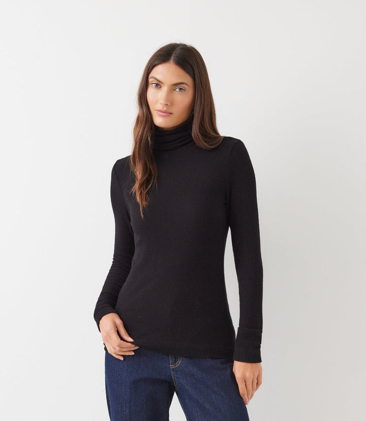 Ribbed Long Sleeve Turtleneck Top