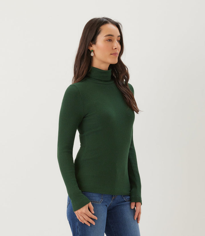 Ribbed Long Sleeve Turtleneck Top