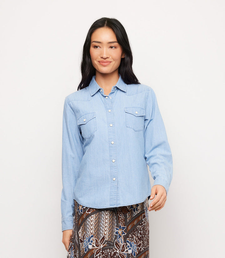 Long Sleeve Western Denim Shirt