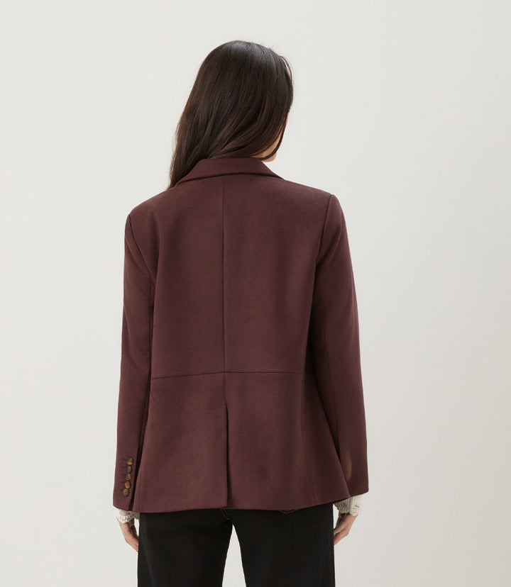 Faux Suede Blazer