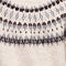 Jacquard Crewneck Cardigan Sweater