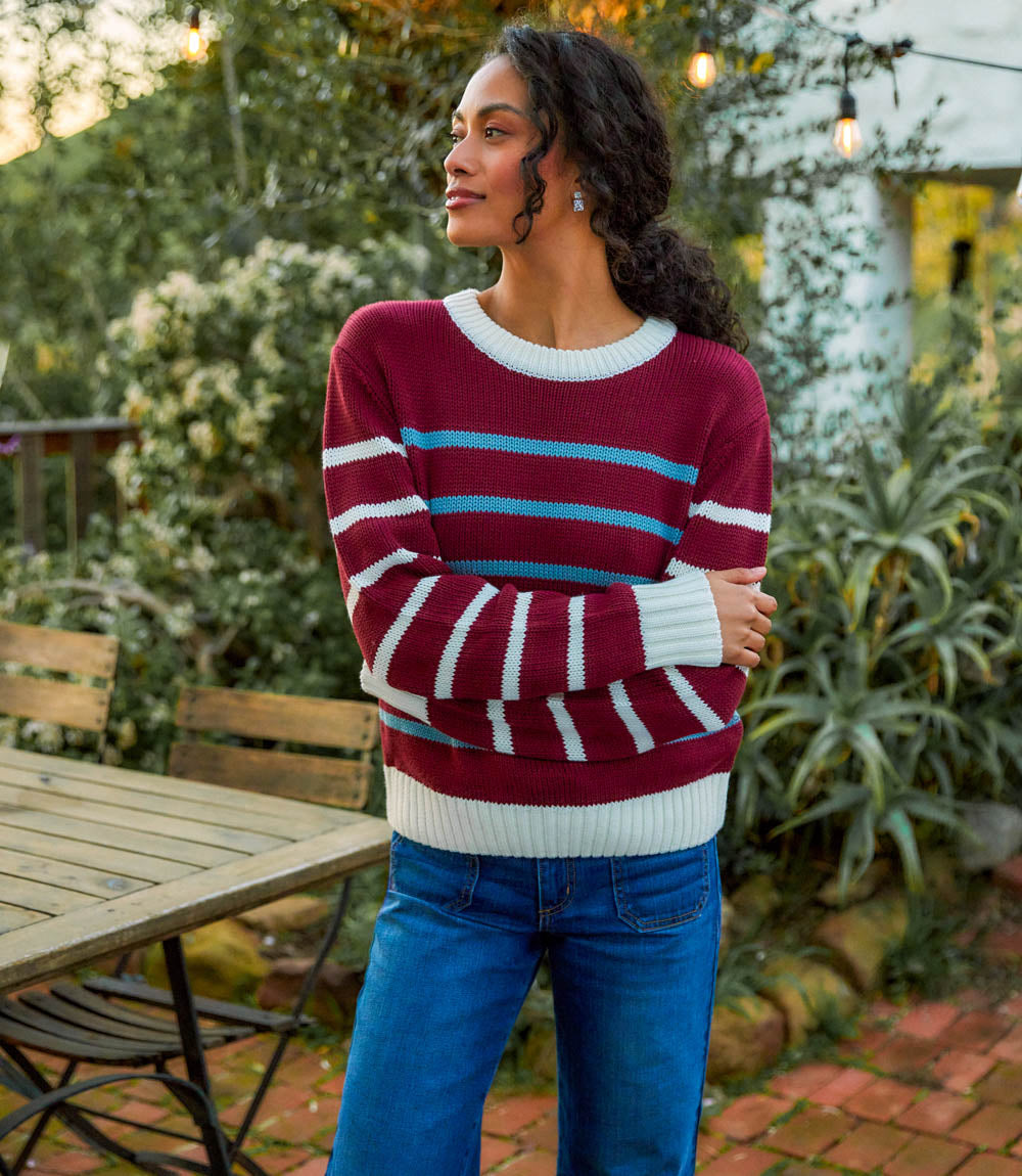 Stripe Crewneck Sweater