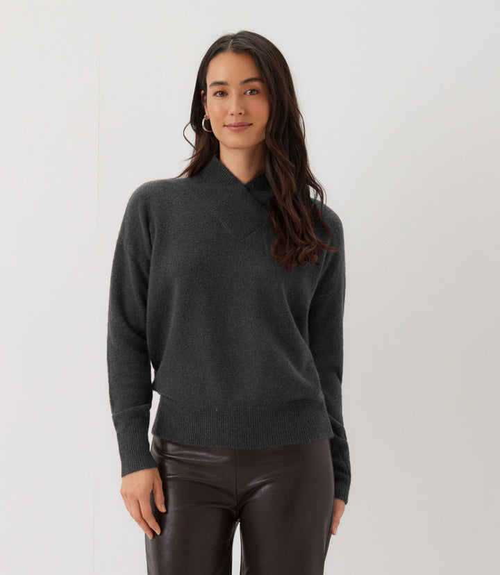 Petite Size Shawl Collar Sweater
