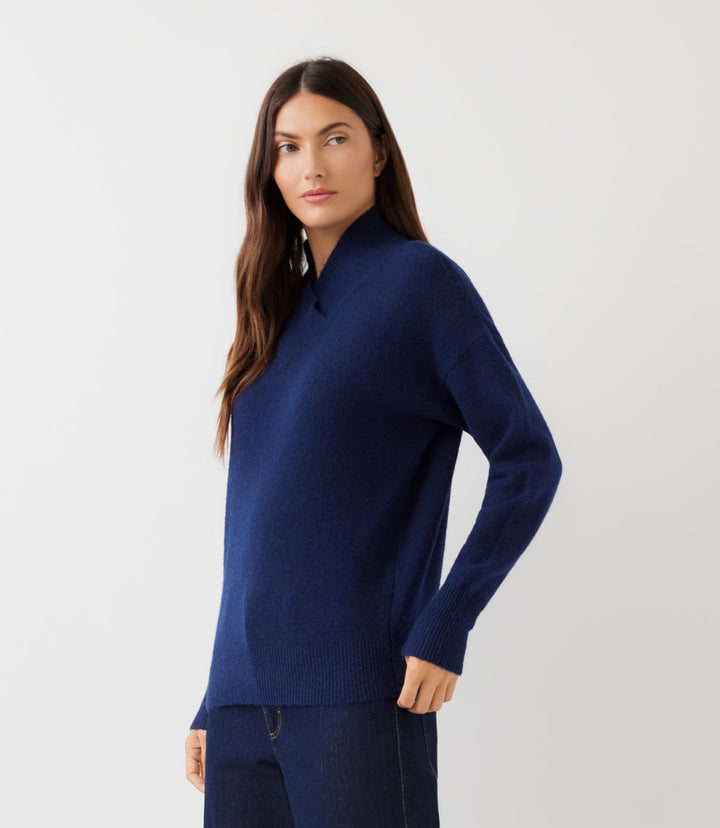 Petite Size Shawl Collar Sweater