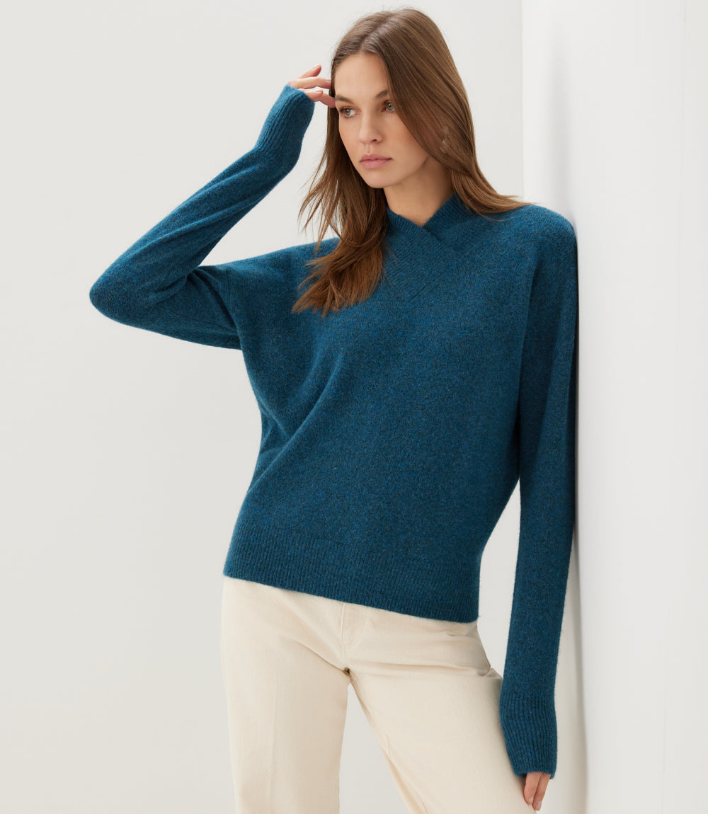 Petite Size Shawl Collar Sweater