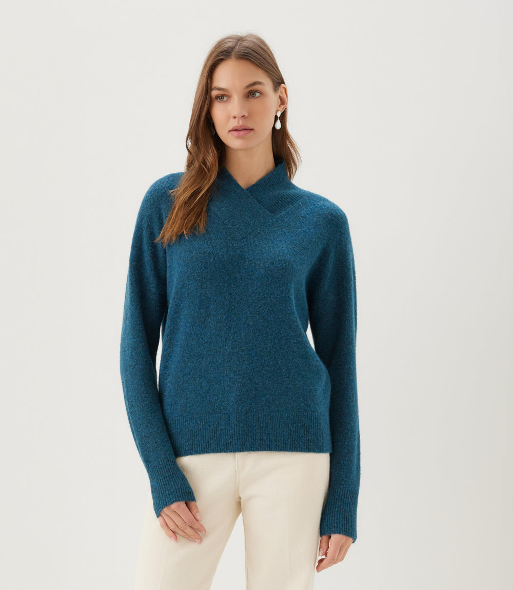 Petite Size Shawl Collar Sweater