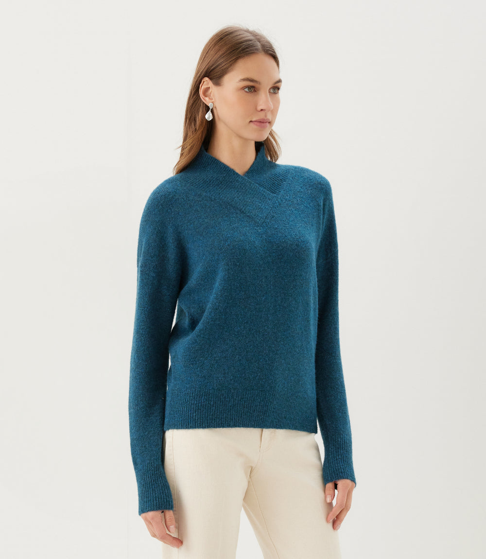 Petite Size Shawl Collar Sweater