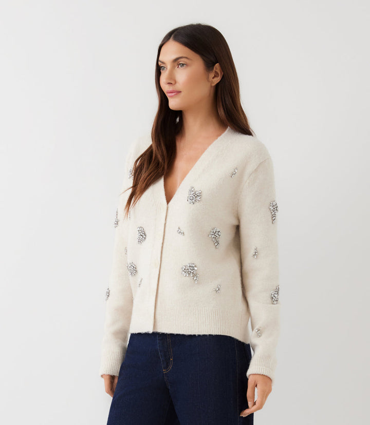 Rhinestone Cardigan Sweater