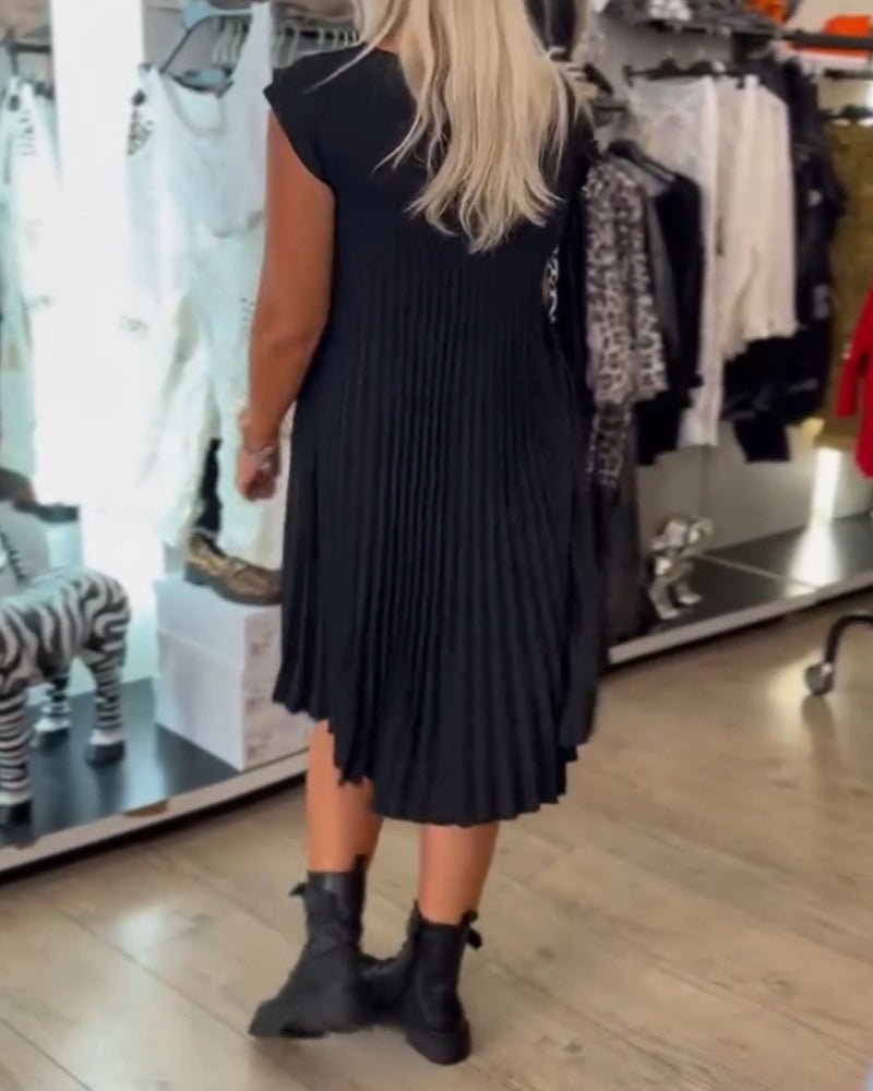 Alora | Pleated Chic Dress