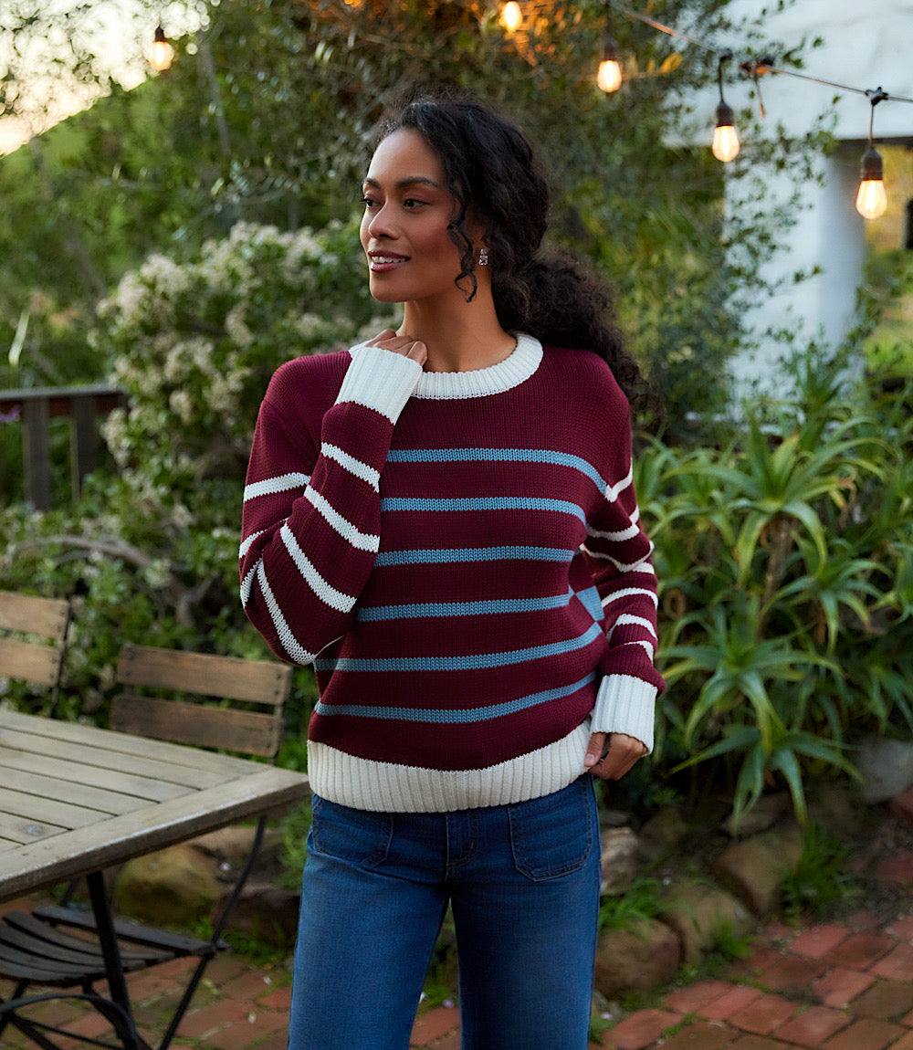 Stripe Crewneck Sweater
