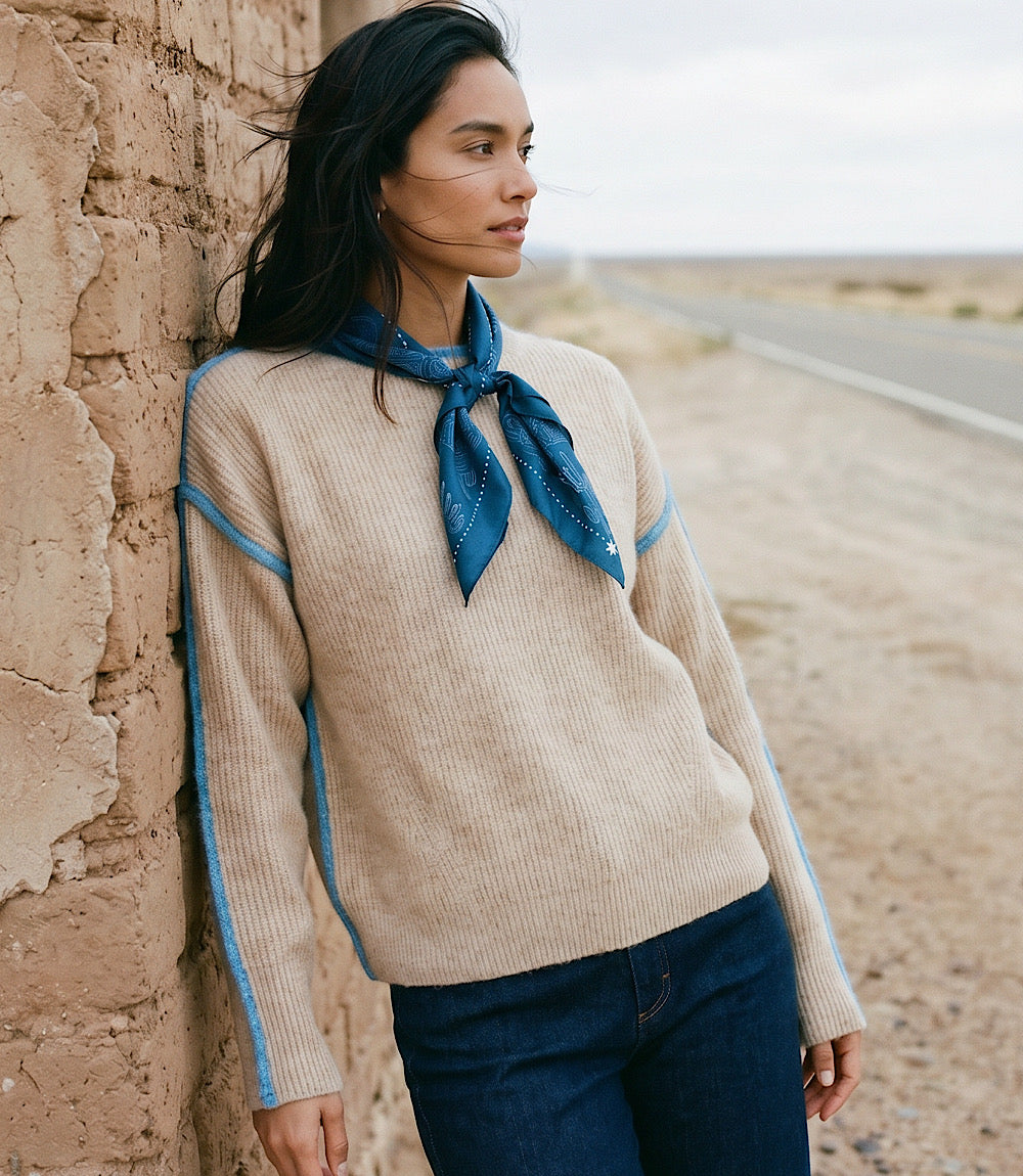 Colorblock Crewneck Sweater