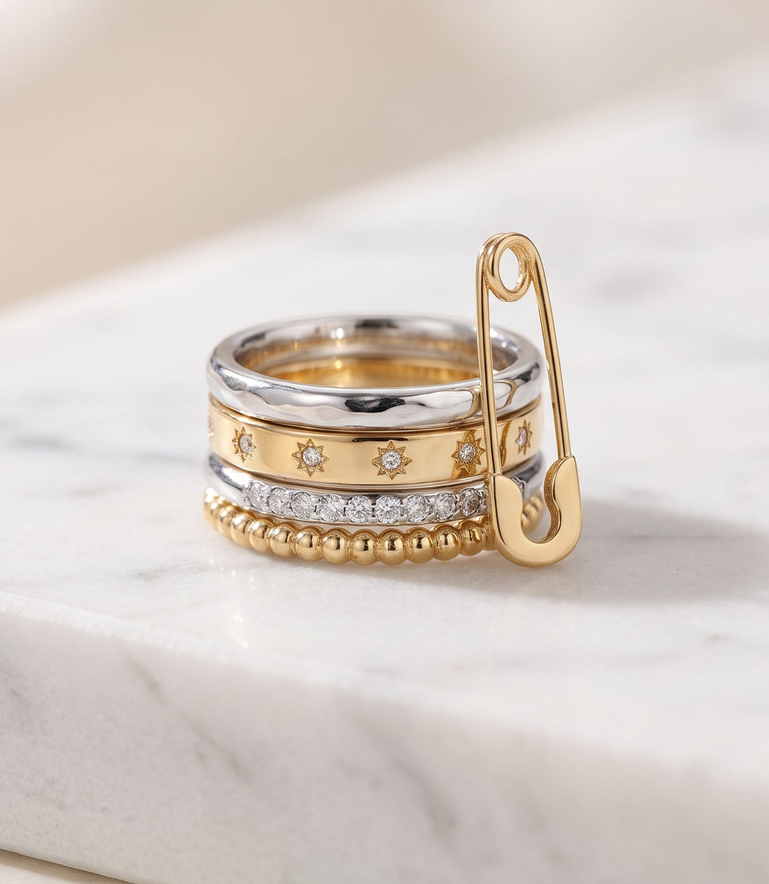 Stacked Rings, Set Of 5