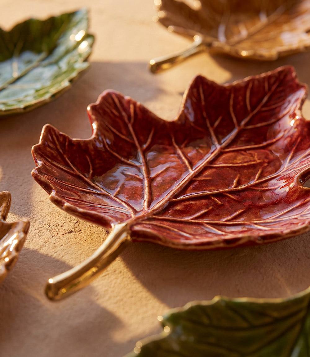 Autumn Leaf Serving Trays, Set Of 5