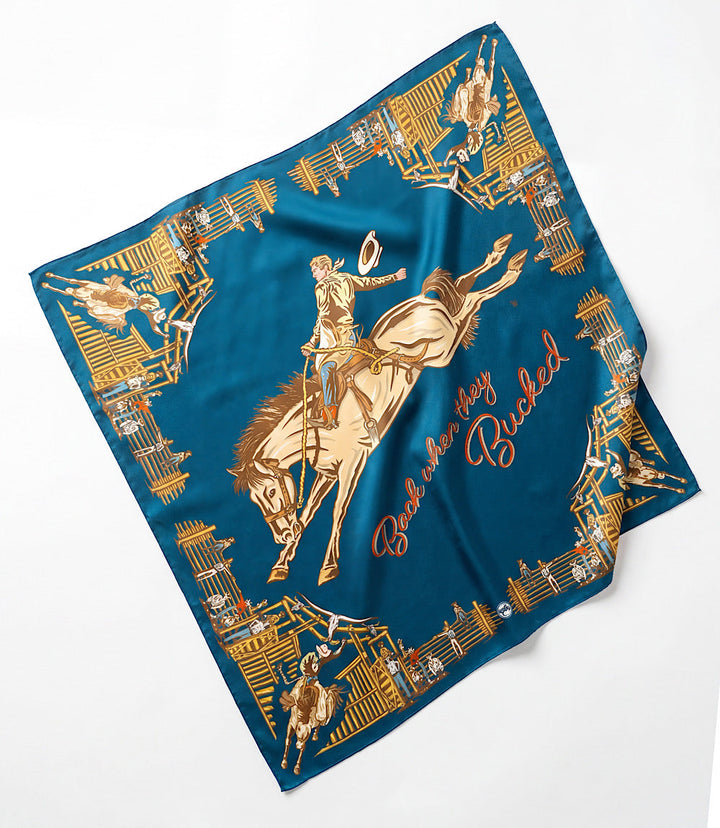 Back When They Bucked Silk Scarf