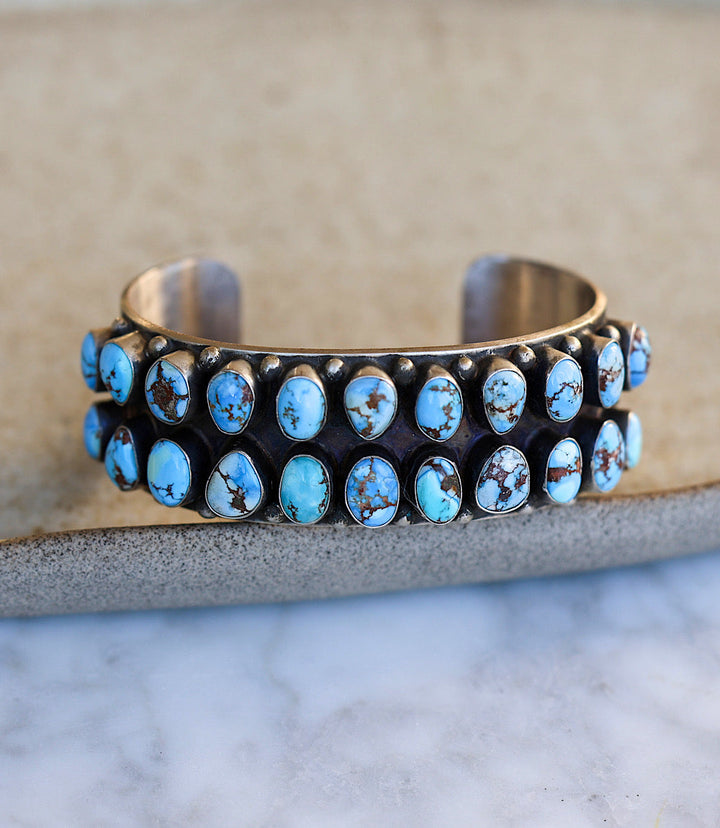 Sterling Silver Golden Hill Turquoise Bracelet