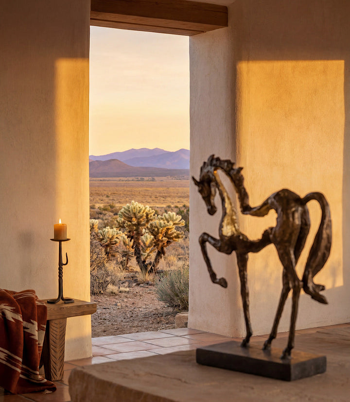 Antique Bronze Horse Sculpture
