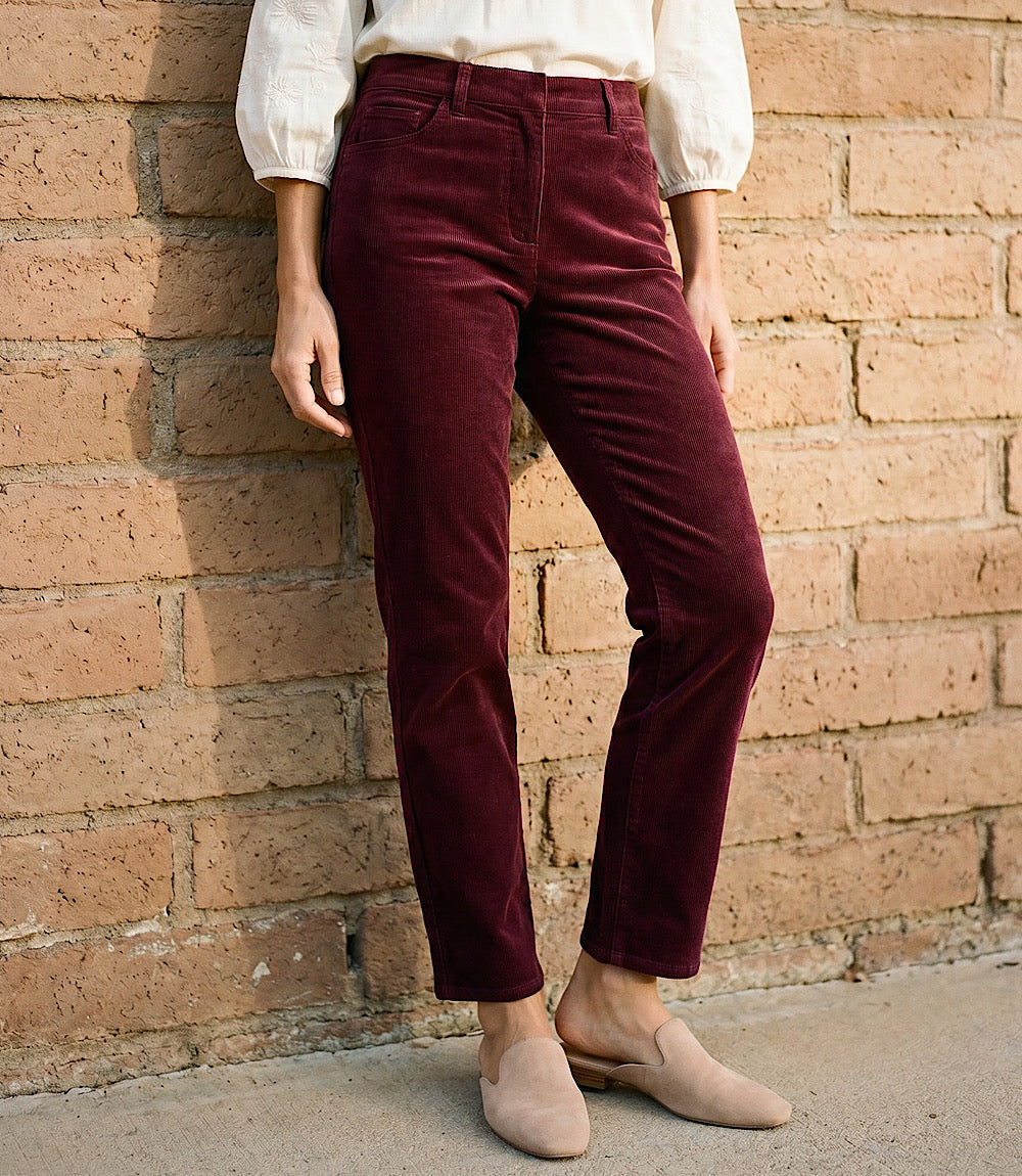 Corduroy Ankle Pants
