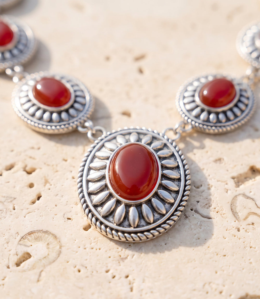 Embellished Concho Necklace