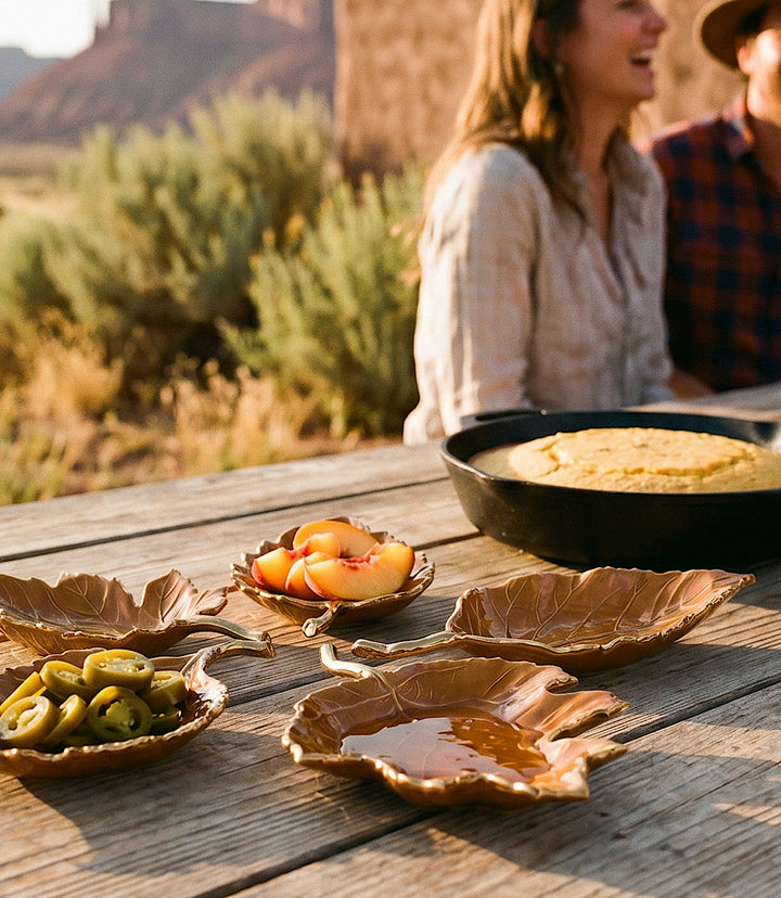 Autumn Leaf Serving Trays, Set Of 5