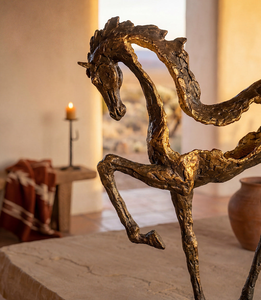 Antique Bronze Horse Sculpture
