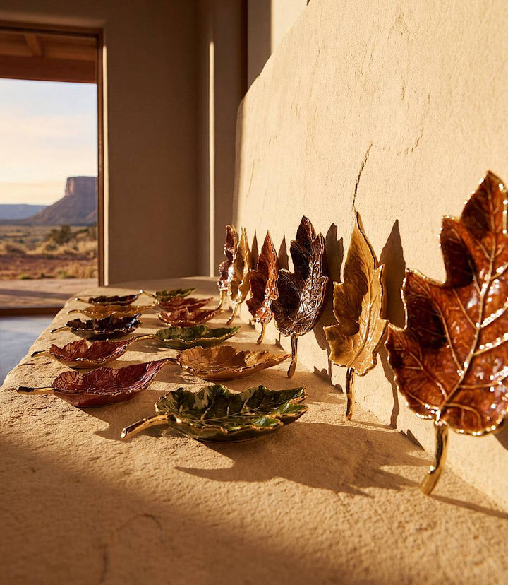 Autumn Leaf Serving Trays, Set Of 5