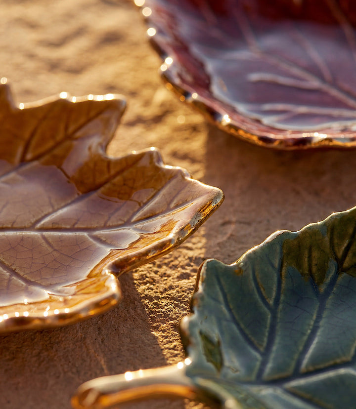 Autumn Leaf Serving Trays, Set Of 5