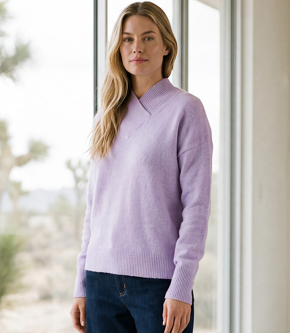 Petite Size Shawl Collar Sweater