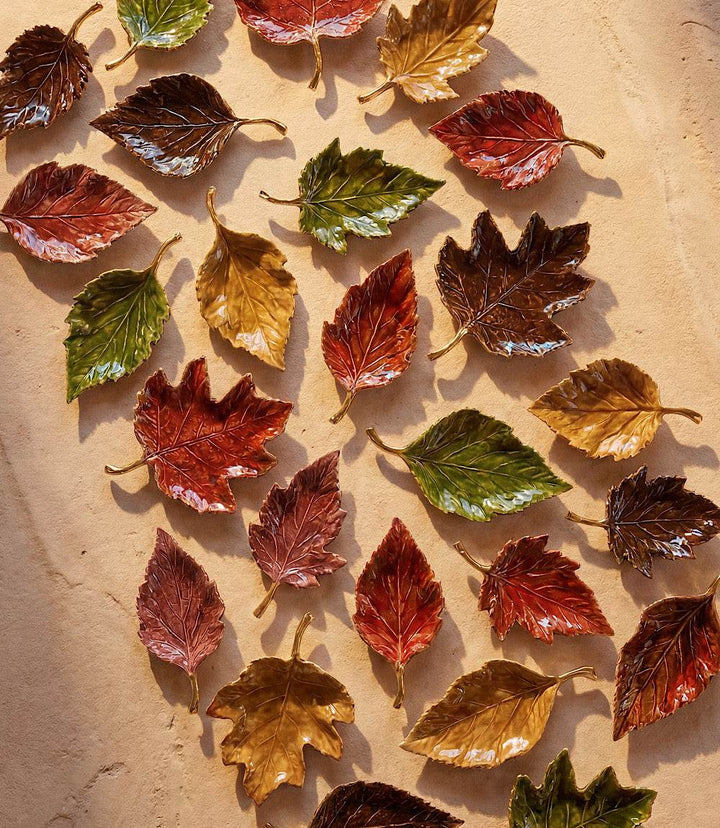 Autumn Leaf Serving Trays, Set Of 5