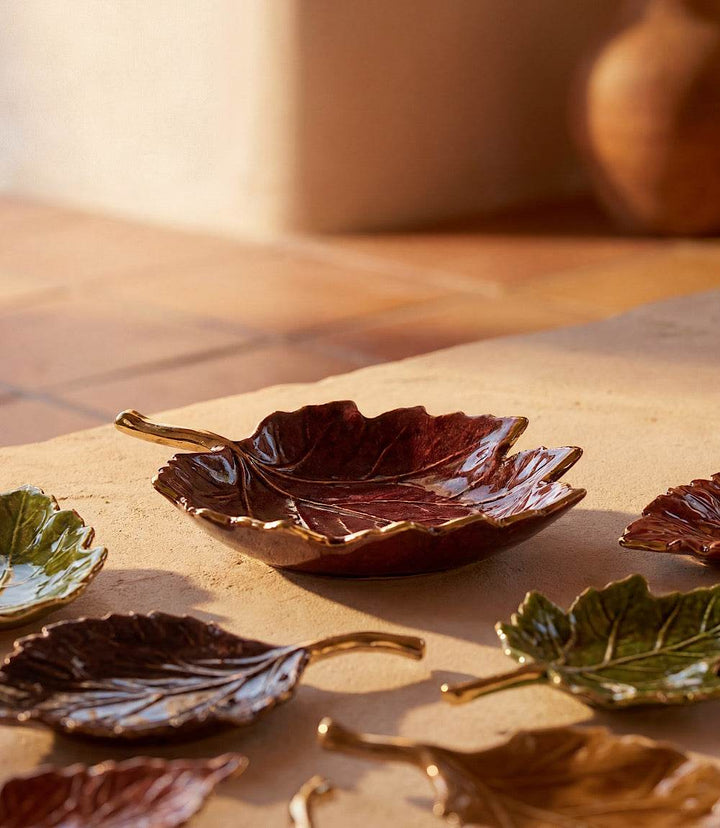 Autumn Leaf Serving Trays, Set Of 5