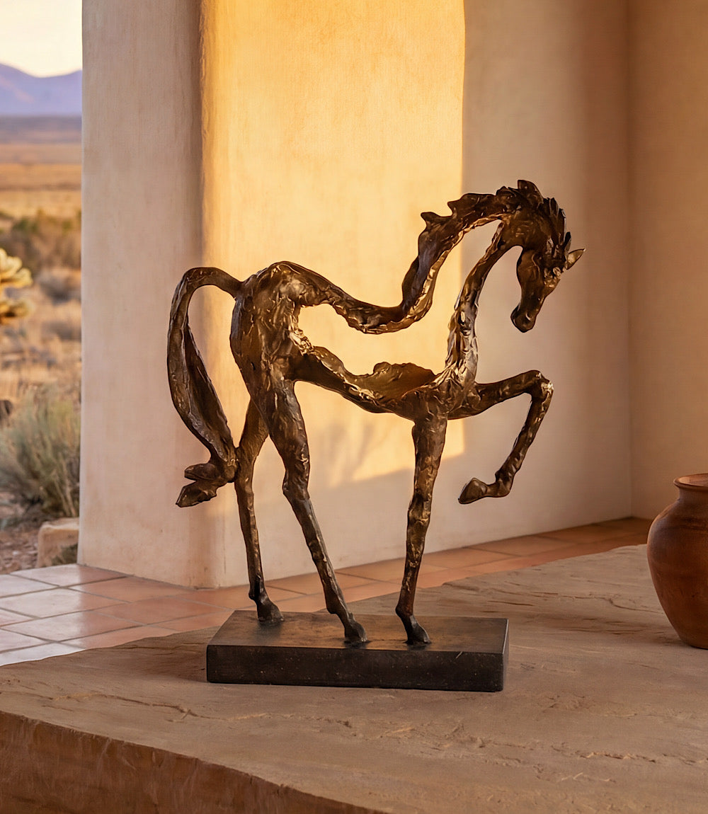 Antique Bronze Horse Sculpture