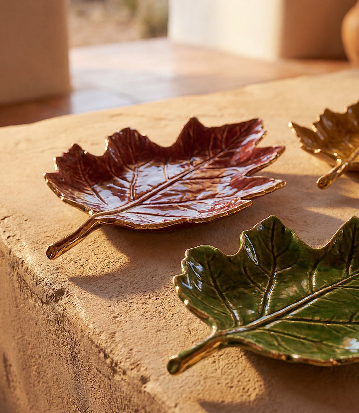 Autumn Leaf Serving Trays, Set Of 5