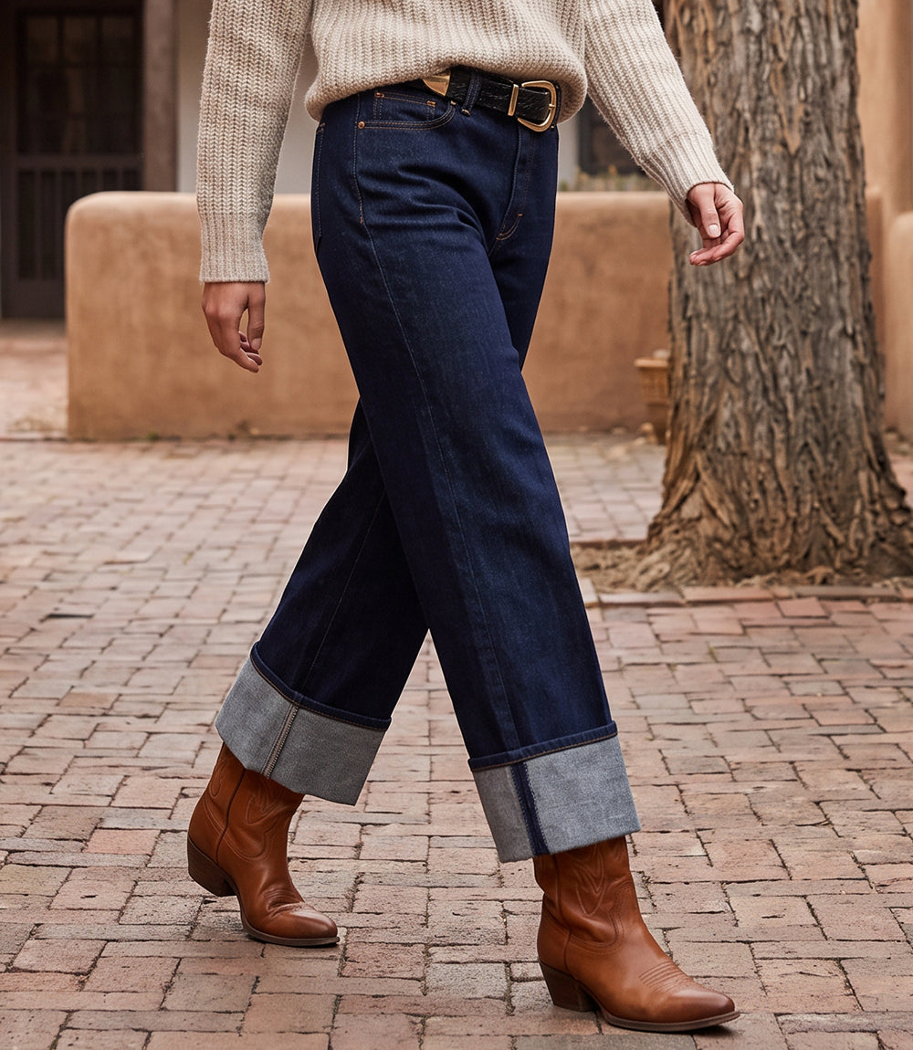Cuff Cropped Jeans