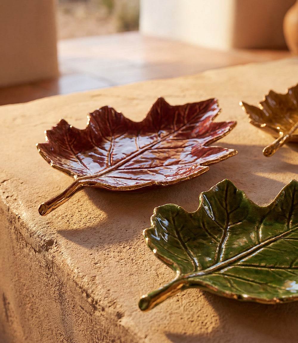 Autumn Leaf Serving Trays, Set Of 5