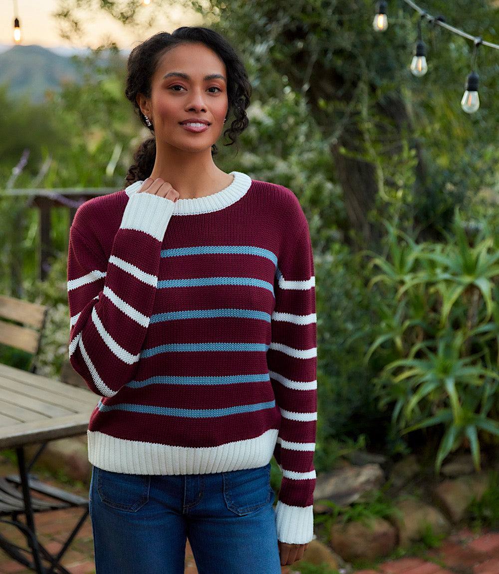 Stripe Crewneck Sweater