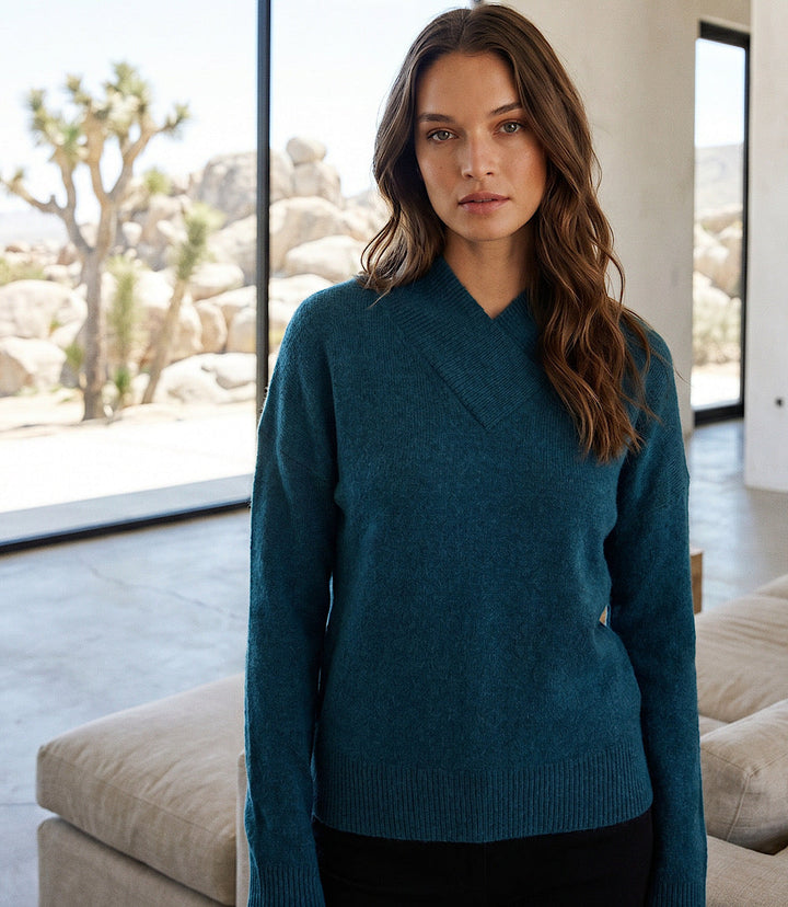 Petite Size Shawl Collar Sweater