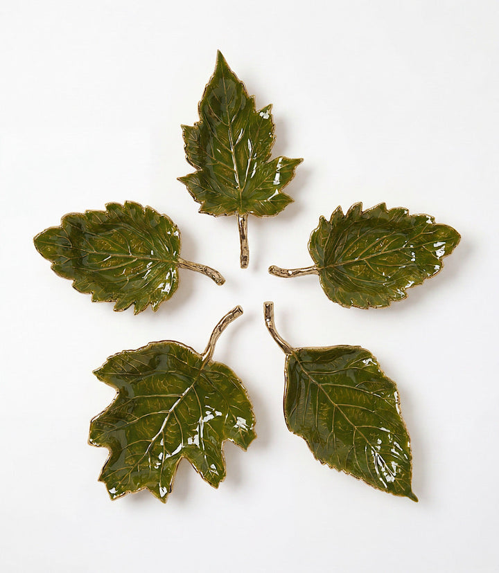 Autumn Leaf Serving Trays, Set Of 5