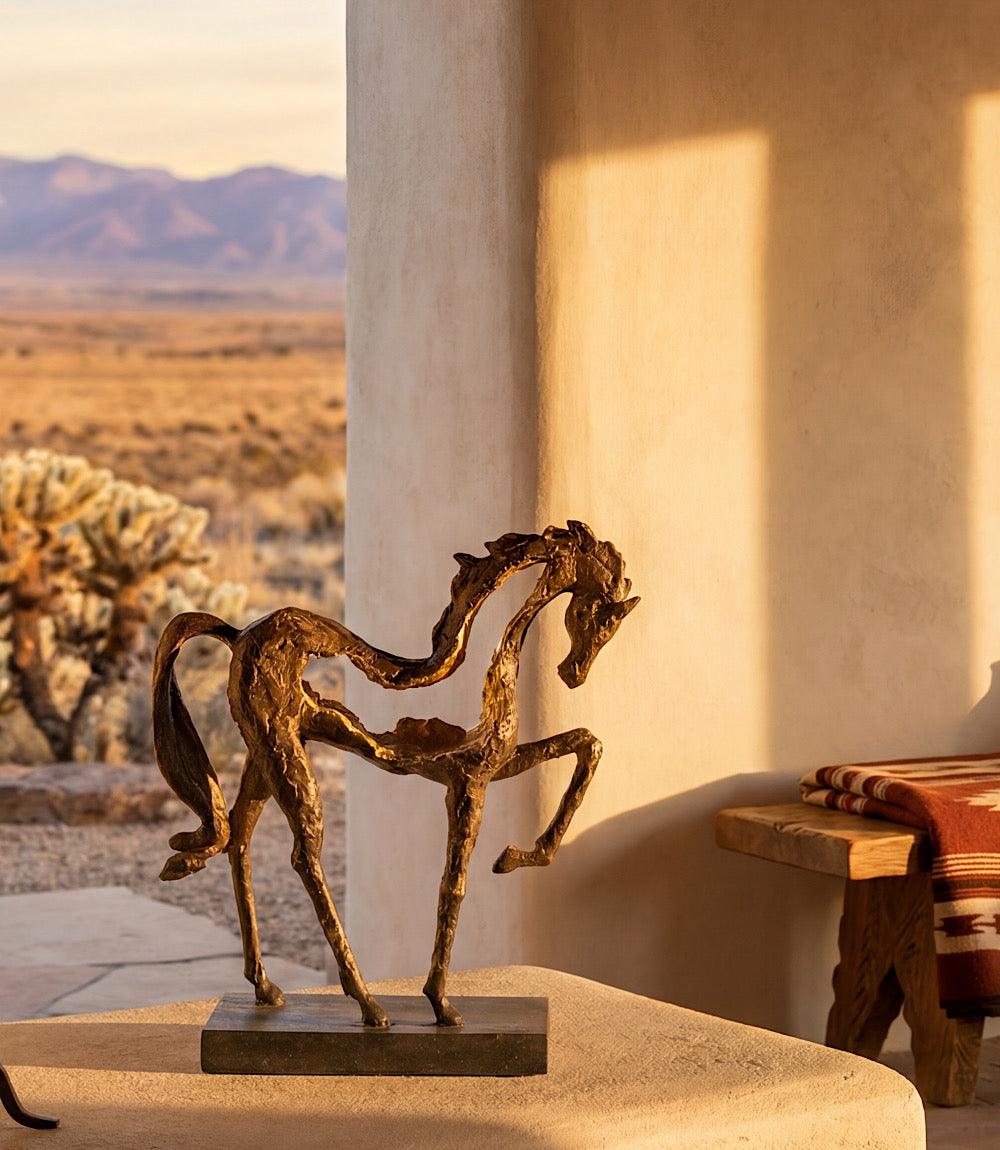 Antique Bronze Horse Sculpture