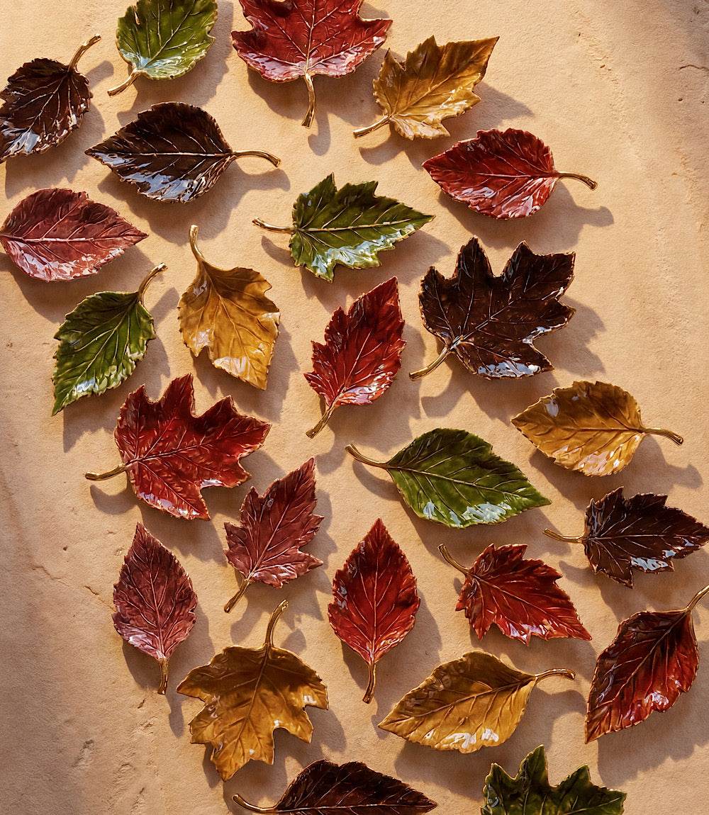 Autumn Leaf Serving Trays, Set Of 5